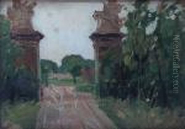 Brama Wjazdowa Oil Painting by Bronislawa Rychter-Janowska