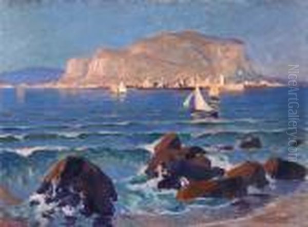 Pejzaz Wloski Oil Painting by Bronislawa Rychter-Janowska