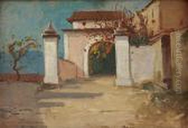 Motyw Z Neapolu Oil Painting by Bronislawa Rychter-Janowska