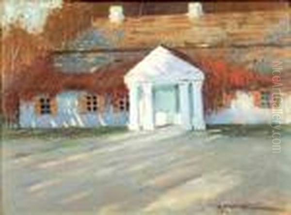 Dworek Oil Painting by Bronislawa Rychter-Janowska