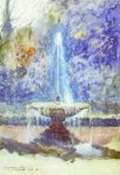 Viila Borghese, Rzym 1914 Oil Painting by Bronislawa Rychter-Janowska