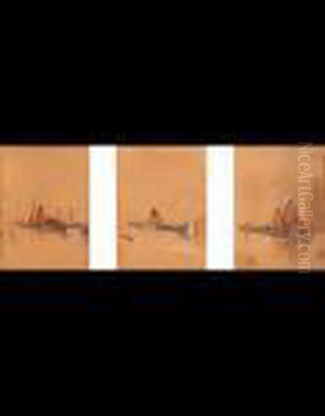 Barche A Venezia Oil Painting by Paolo Sala