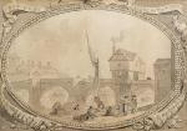 Bewdley In Worcestershire Oil Painting by Paul Sandby