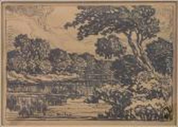 Summer Oil Painting by Sven Birger Sandzen