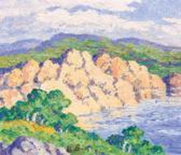 Stevensons Lake Oil Painting by Sven Birger Sandzen