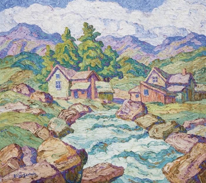 Mountain Village, Georgetown, Colorado Oil Painting by Sven Birger Sandzen