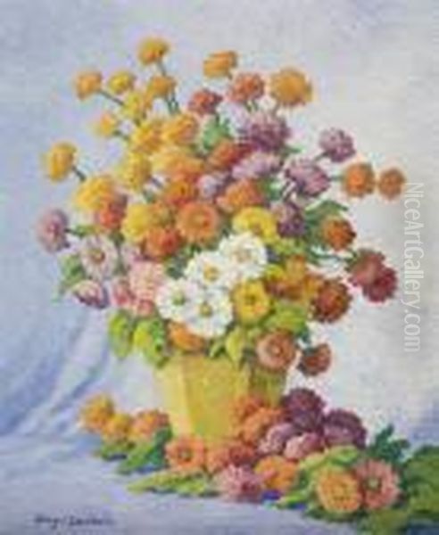 Chrysanthemums Oil Painting by Sven Birger Sandzen