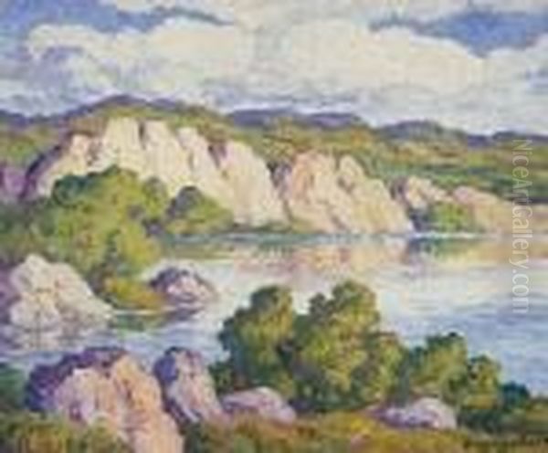 Stevenson Lake, Lindsborg, Kansas Oil Painting by Sven Birger Sandzen