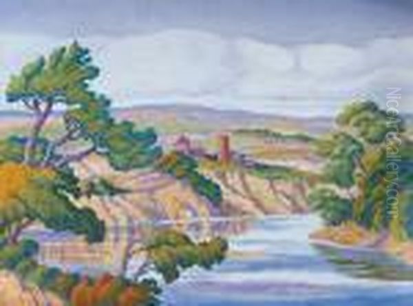 Utah Landscape Oil Painting by Sven Birger Sandzen