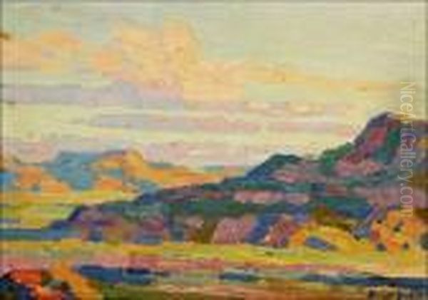 In The Painted Desert - Arizona - 1915 Oil Painting by Sven Birger Sandzen