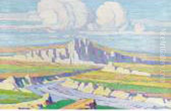 Western Landscape Oil Painting by Sven Birger Sandzen