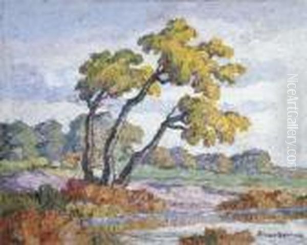 Kansas Landscape Oil Painting by Sven Birger Sandzen