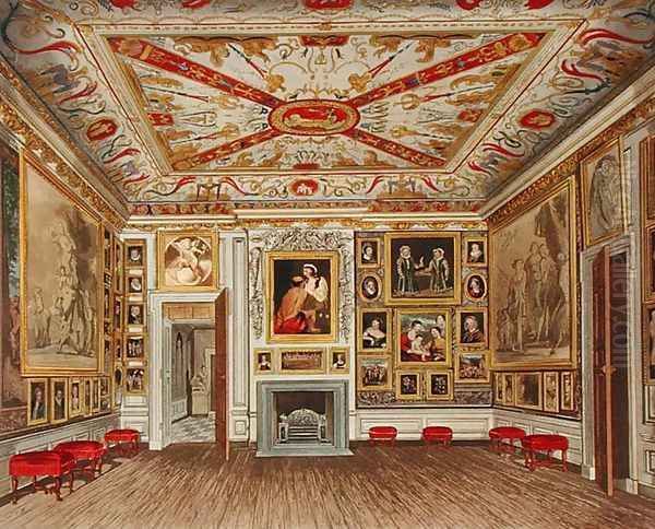 The Presence Chamber, Kensington Palace, from The History of the Royal Residences, engraved by Daniel Havell 1785-1826, by William Henry Pyne 1769-1843, 1819 Oil Painting by James Stephanoff