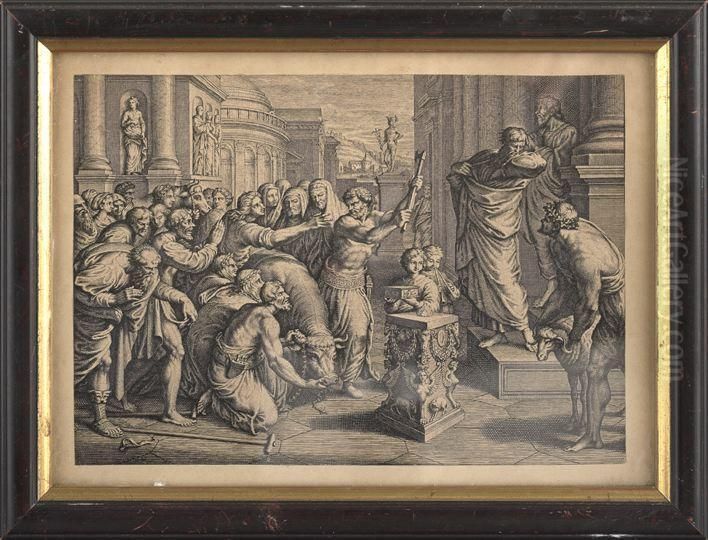 The Sacrifice At Lysta Oil Painting by Raphael