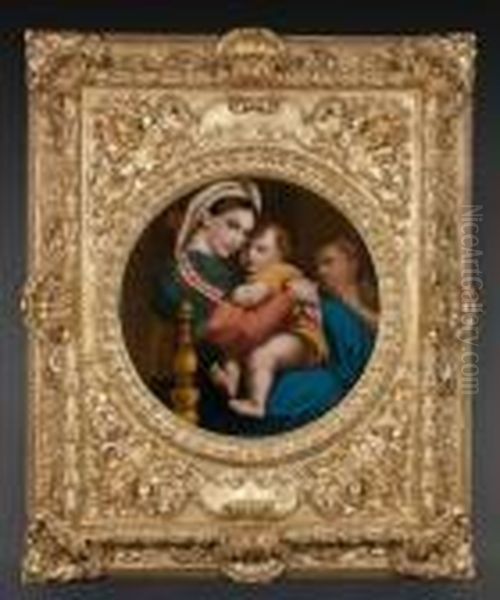 Frises De Feuillage Entrecoupees Decoquilles. Oil Painting by Raphael