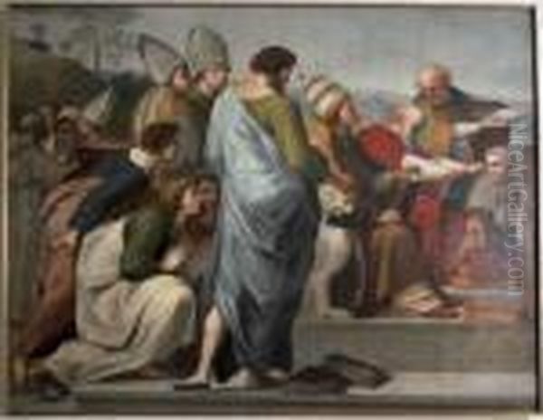 La Dispute De Saint Sacrement Oil Painting by Raphael
