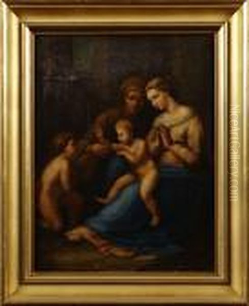 Den Heliga Familjen Oil Painting by Raphael