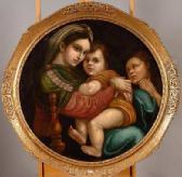 Vierge A L'enfant Et Saint Jean-baptiste Oil Painting by Raphael