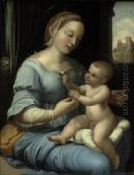 The Madonna Of The Pinks Oil Painting by Raphael