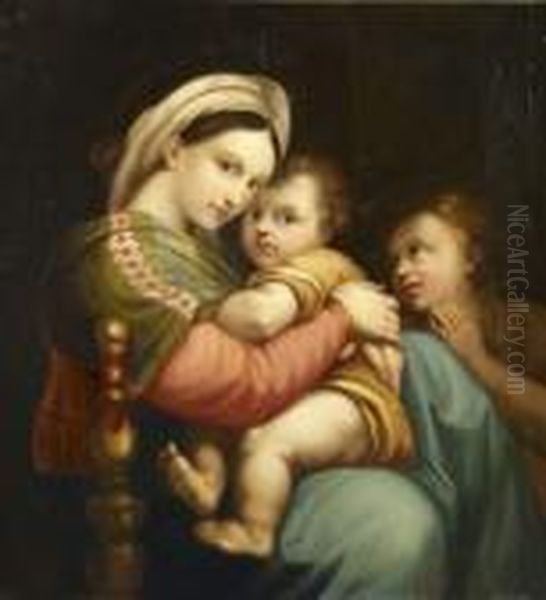 La Vierge A La Chaise Oil Painting by Raphael