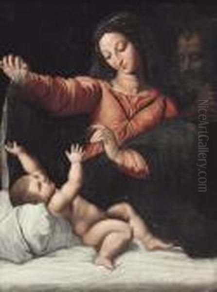 Sacra Famiglia Oil Painting by Raphael