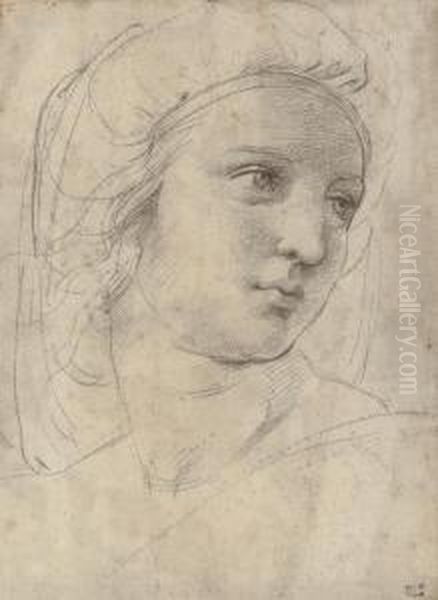Head Of A Muse Oil Painting by Raphael