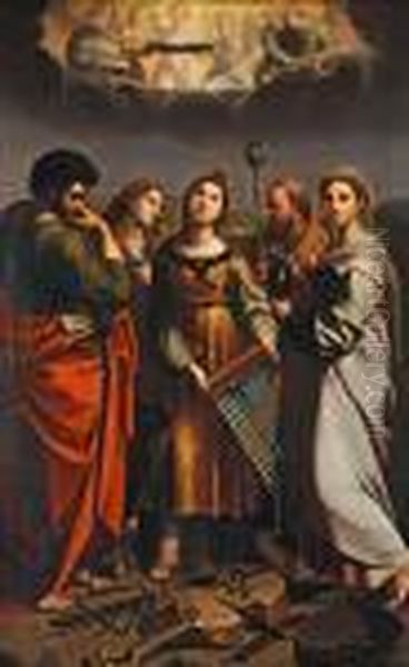 Cacilie Mit Den Hll. Paulus Oil Painting by Raphael