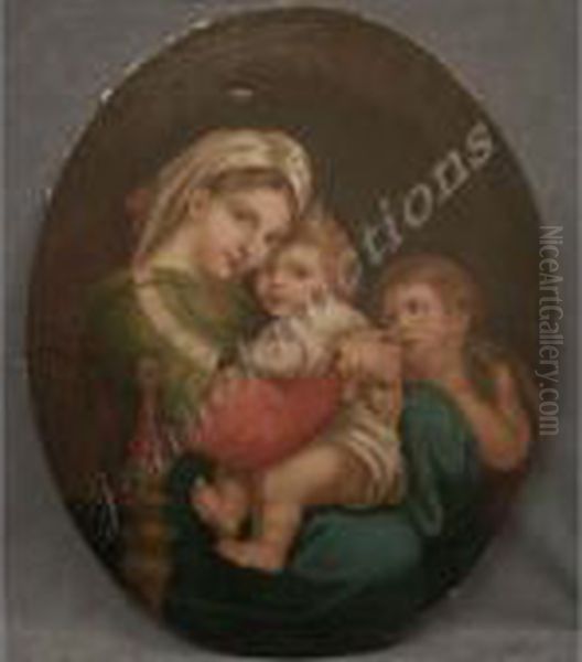 Madonna Of Thechair Oil Painting by Raphael