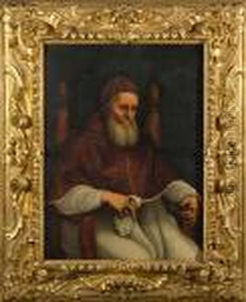 Portrait Of Pope Julius Ii Oil Painting by Raphael