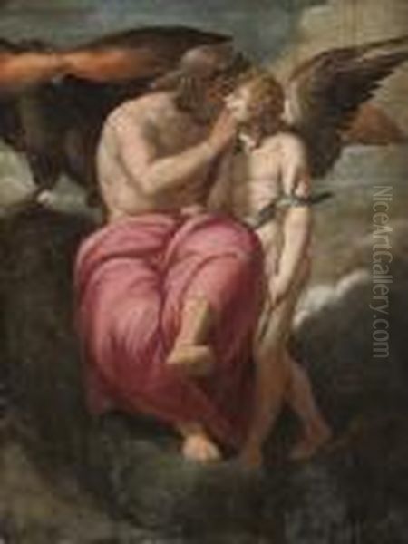 Jupiter And Cupid Oil Painting by Raphael
