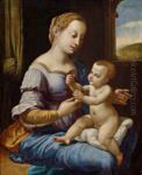 Madonna Del Garofano Oil Painting by Raphael