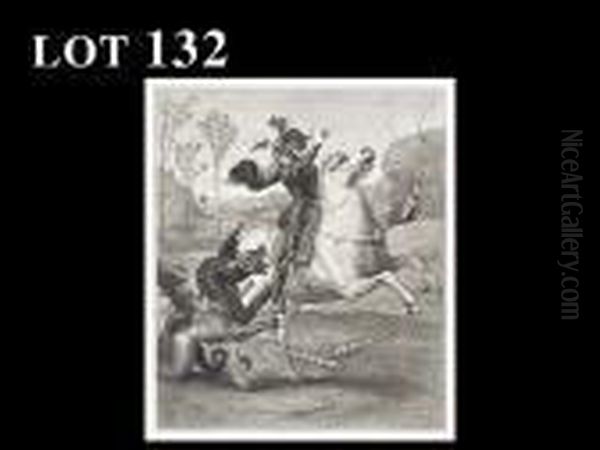 St. George And The Dragon (by F. Gaillard) Oil Painting by Raphael