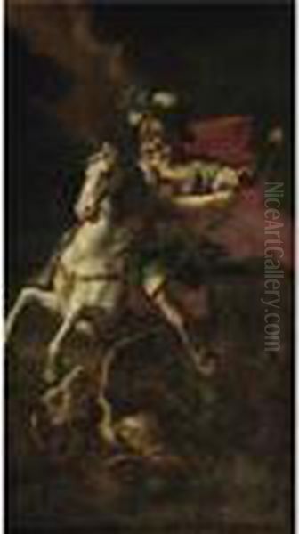 St. George And The Dragon Oil Painting by Raphael