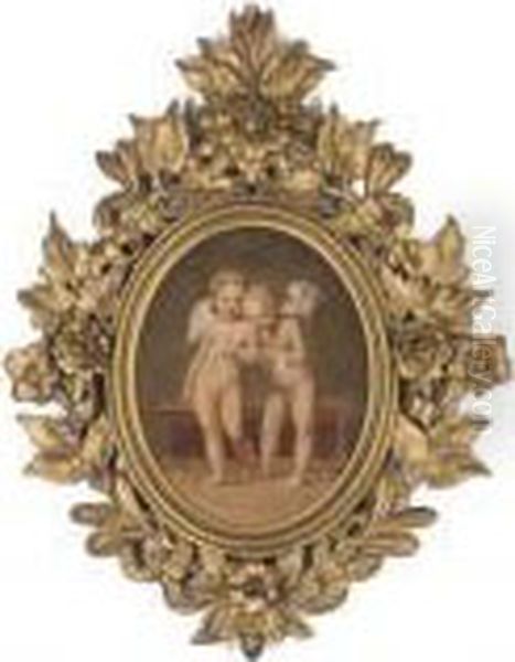 A Detail From The Madonna Del 
Baldacchino; And The Christ Child And The Infant Saint John The Baptist Oil Painting by Raphael