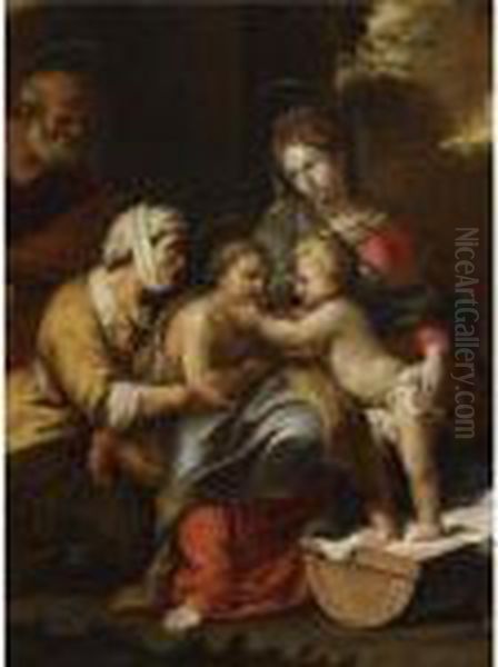La Piccola Sacra Famiglia Oil Painting by Raphael