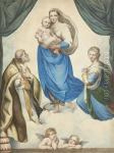 Sixtinische Madonna. Oil Painting by Raphael