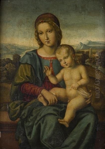 Cm. 37 X 26 Oil Painting by Raphael