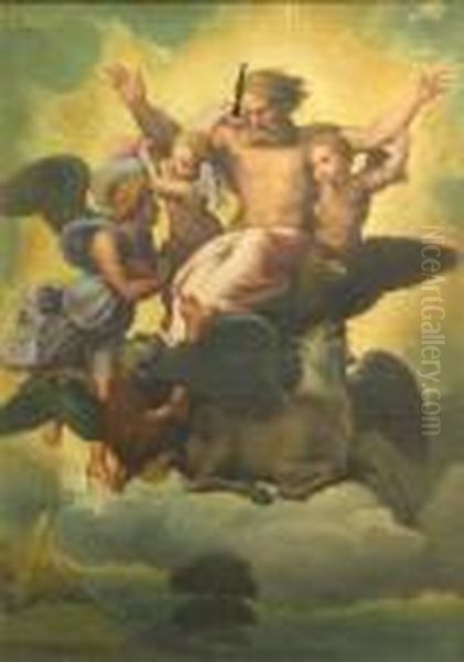 The Vision Of Ezekial Oil Painting by Raphael