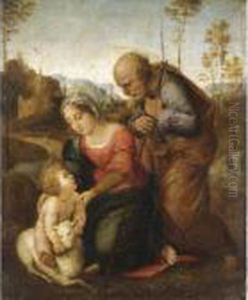Sacra Famiglia Oil Painting by Raphael