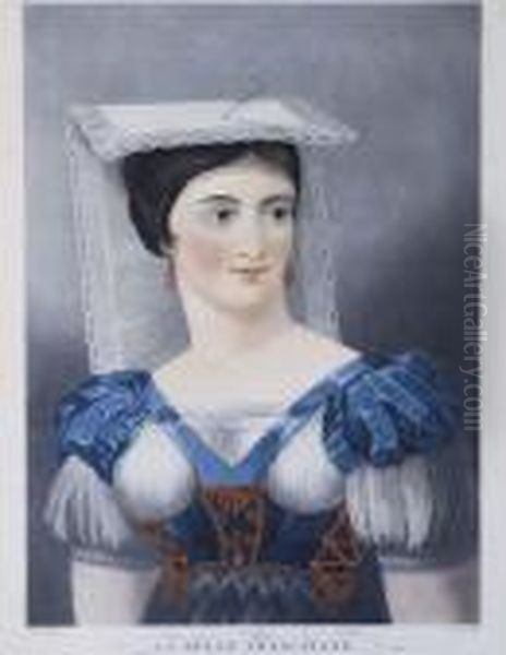 La Belle Frascatane, Maitresse De Raphael Par Philibert-louis Debucourt Oil Painting by Raphael