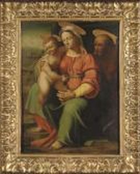 Sainte Famille Oil Painting by Raphael