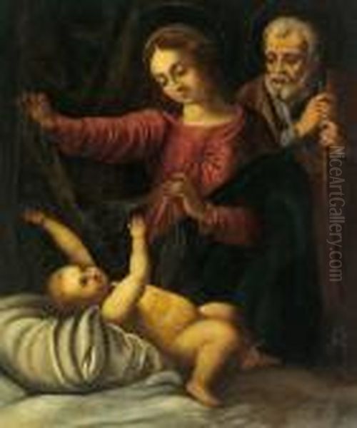 La Sacra Famiglia Oil Painting by Raphael