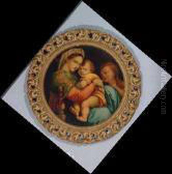 Madonna Della Sedia By M. Banci Oil Painting by Raphael