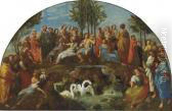 Apollo And The Muses On The Parnassus Oil Painting by Raphael