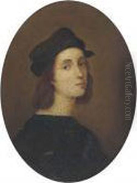 Portrait Of The Artist; And Portrait Of The Artist Oil Painting by Raphael
