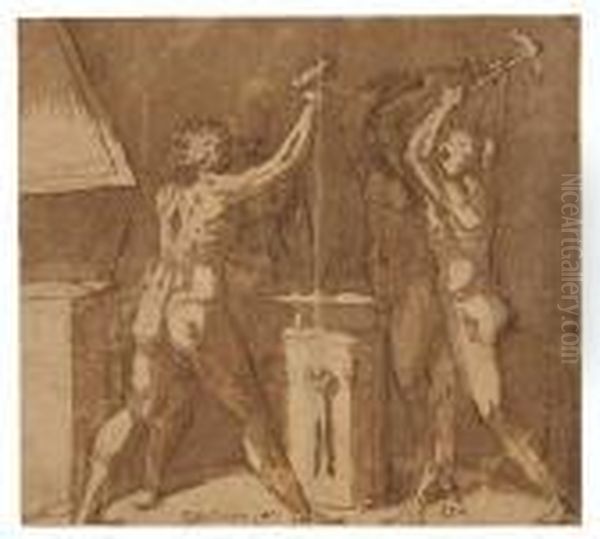 The Forge Of Vulcan Oil Painting by Raphael