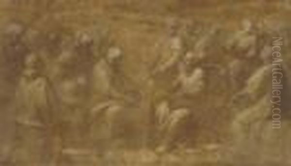 The Disputa Oil Painting by Raphael