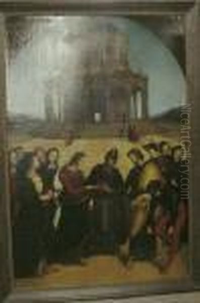 Marriage Of The Virgin Oil Painting by Raphael