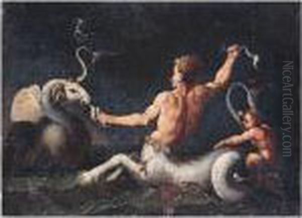 The Battle Of The Tritons Oil Painting by Raphael