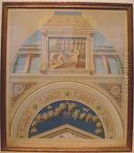 Scene From The Life Of Noah From The Vatican Loggia Oil Painting by Raphael